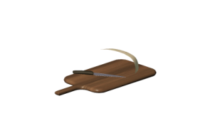 Accessoires 3D - Planche a d&eacute;couper avec fromage