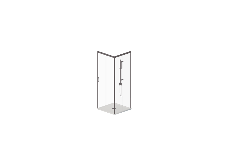 Duchas 3D - Plato ducha con mampara 80x80cm - ACCA software Duchas 3D - Plato ducha con mampara 80x80cm - ACCA software