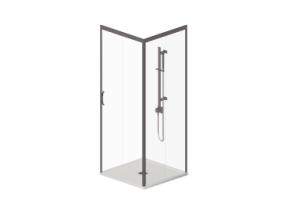 3D Shower - Shower tray with cabin 80x80cm