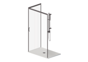 Douche 3D - Receveur douche avec cabine 80x120cm