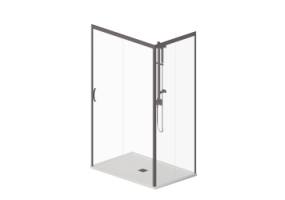Duches 3D - Base de chuveiro com cabine 80x120cm