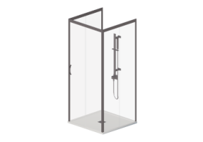 3D Shower - Shower tray with cabin 90x90cm