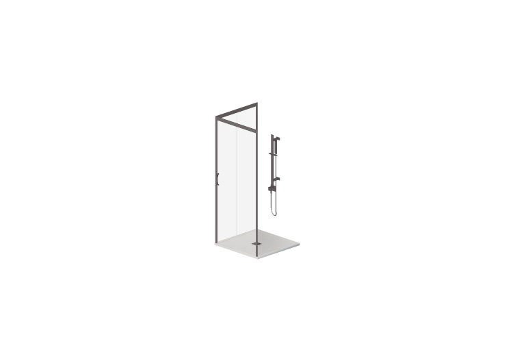 3D Shower - Shower tray with cabin 90x90cm - ACCA software 3D Shower - Shower tray with cabin 90x90cm - ACCA software
