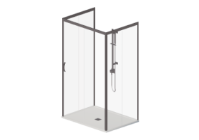 Douche 3D - Receveur douche avec cabine 90x120cm