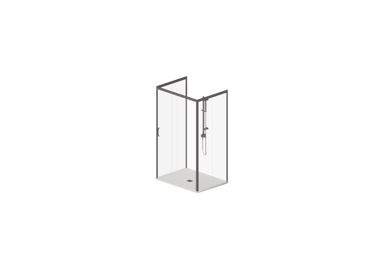 3D Showers - Shower tray with cabin 90x120cm - ACCA... 3D Showers - Shower tray with cabin 90x120cm - ACCA...