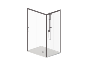 Douche 3D - Receveur douche avec cabine 90x120cm