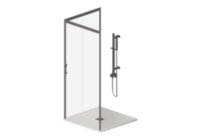 Duches 3D - Base de chuveiro com cabine 100x100cm