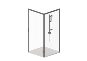 Duches 3D - Base de chuveiro com cabine 100x100cm