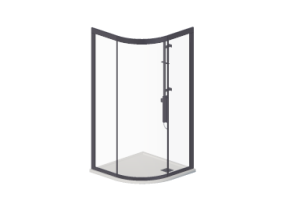 Duches 3D - Base de chuveiro de canto com cabine 100x100cm