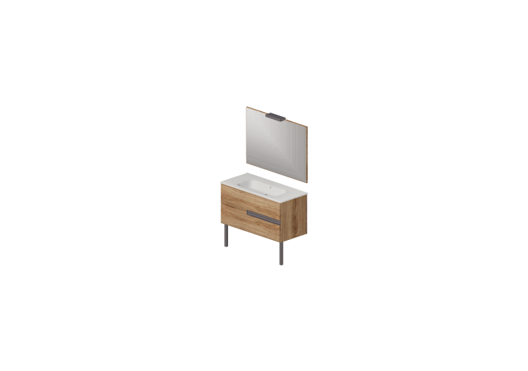 Móveis 3D - Lavatório com gabinete e espelho - ACCA... Móveis 3D - Lavatório com gabinete e espelho - ACCA...