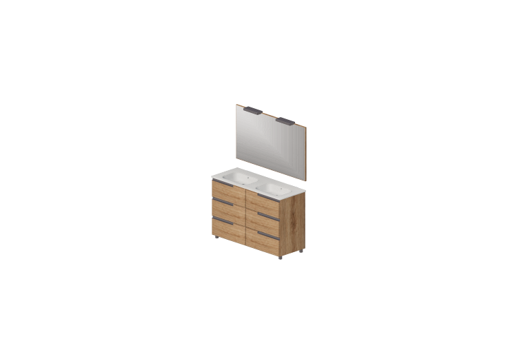 3D Furniture - Double basin - ACCA software 3D Furniture - Double basin - ACCA software