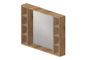 Mirroirs 3D - Mirroir avec &eacute;tag&egrave;res