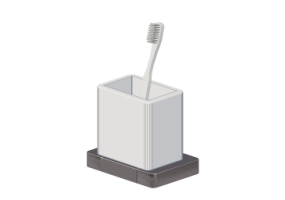 3D Accessories - Wall mounted toothbrush holder - lidia