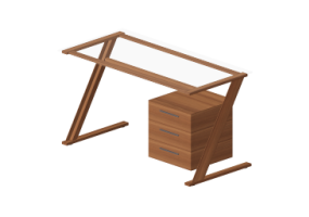 Bureaux 3D - Bureau en bois