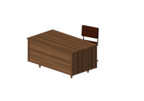 Bureaux 3D - Bureau avec chaise