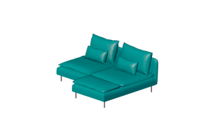Sofás 3D - Sofá de tecido - Ikea - Söderhamn