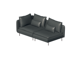 Sofás 3D - Sofá de tecido - Ikea - Söderhamn