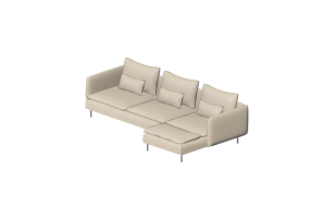 Chairs and Sofas 3D - Fabric sofa - Ikea - S&ouml;derhamn