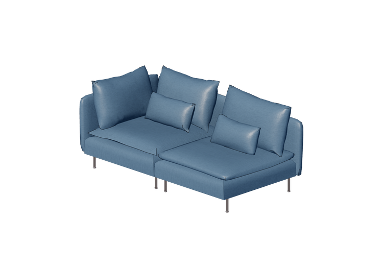 Divans 3D - Canapé en tissu - Ikea - Söderhamn - IKEA Divans 3D - Canapé en tissu - Ikea - Söderhamn - IKEA
