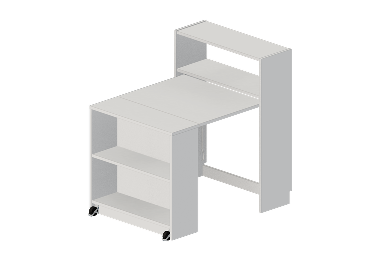 Librerie 3D - Libreria con tavolo in legno laccato - Ikea -... Librerie 3D - Libreria con tavolo in legno laccato - Ikea -...