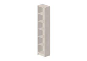 3D Bookshelves and Containers - Wooden bookcase - Ikea - Billy