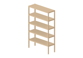 Librerie 3D - Scaffale in legno - Ikea - Stockholm 2025
