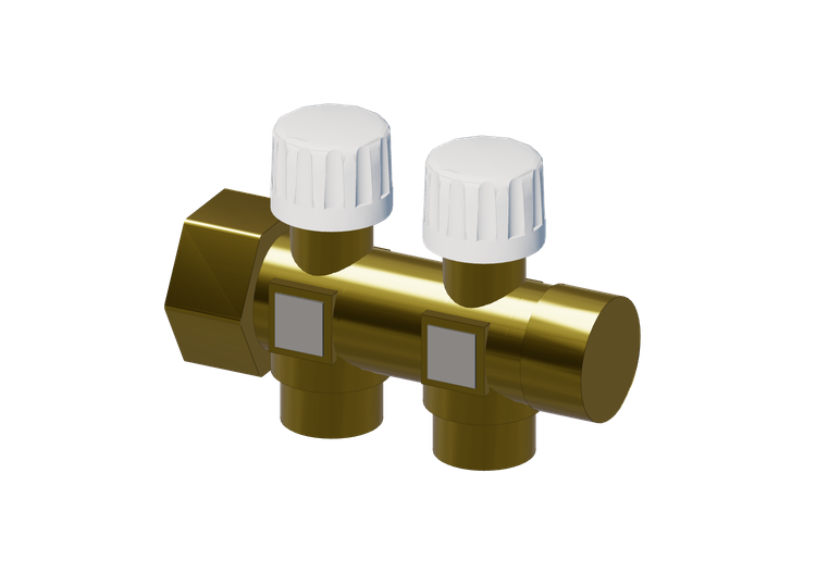 Simple modular collector with 2 branches - Caleffi Simple modular collector with 2 branches - Caleffi
