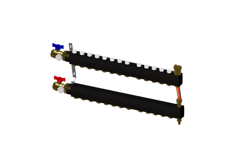Preassembled manifold complete with insulation for air... Preassembled manifold complete with insulation for air...