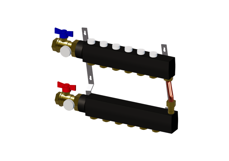 Pre-assembled manifold complete with insulation for air... Pre-assembled manifold complete with insulation for air...