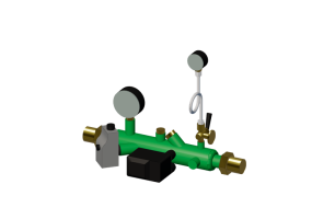 Sammelanschluss f&uuml;r Instrumente und Zubeh&ouml;r INAIL - Horizontale Anwendung
