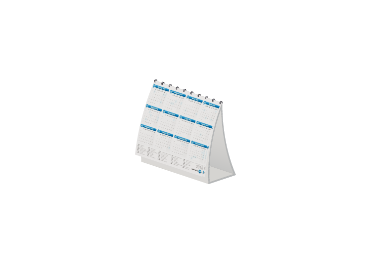Accessoires 3D - Calendrier de bureau - ACCA software Accessoires 3D - Calendrier de bureau - ACCA software