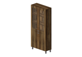M&oacute;veis 3D - Exibidor duas portas (2 compartimentos)