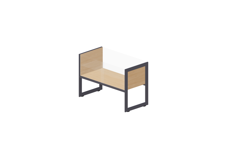 Móveis 3D - Balcão caixa com superfície de vidro 120x86cm -... Móveis 3D - Balcão caixa com superfície de vidro 120x86cm -...