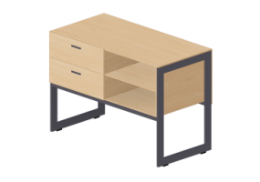 3D M&ouml;bel - Kassentheke mit Holzaufsatz 120x86cm