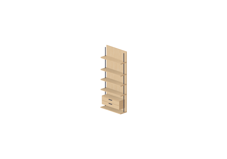 Mobili 3D - Arredo modulare con 2 cassetti e 4 mensole... Mobili 3D - Arredo modulare con 2 cassetti e 4 mensole...