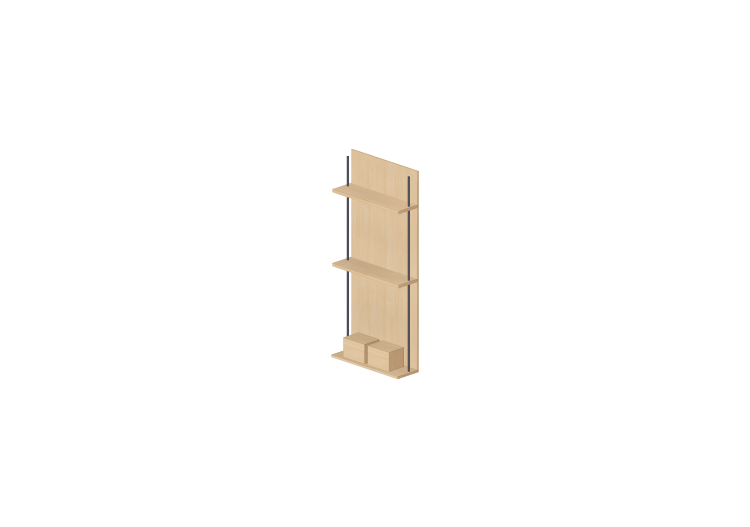 3D Möbel - Modulare Möbel mit 2 Blocks und 2 Fachböden... 3D Möbel - Modulare Möbel mit 2 Blocks und 2 Fachböden...