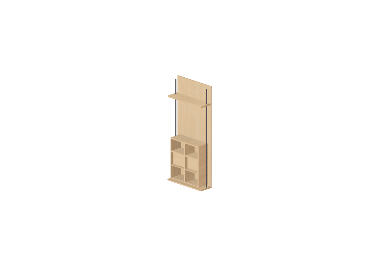 Meubles 3D - Aménagement modulaire avec 4 cubes et 1... Meubles 3D - Aménagement modulaire avec 4 cubes et 1...