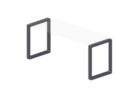 Muebles 3D - Mesa de trabajo 150x60x60cm