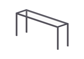 3D M&ouml;bel - Arbeitstisch 127x32x52cm