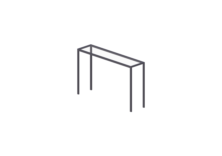 Meubles 3D - Table de travail 152x32x80cm - ACCA software Meubles 3D - Table de travail 152x32x80cm - ACCA software