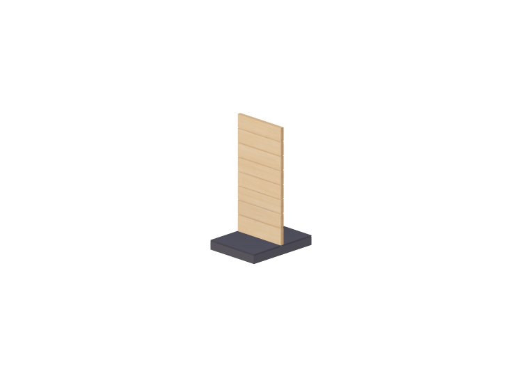 3D Exhibitors - Double sided Gondola rack with louvred... 3D Exhibitors - Double sided Gondola rack with louvred...