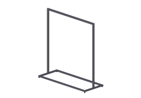 3D Exhibitors - Clothes stand 150x60x160cm