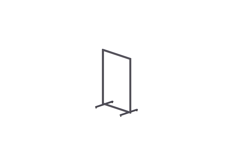 3D Exhibitors - Clothes stand 100x60x145cm - ACCA software 3D Exhibitors - Clothes stand 100x60x145cm - ACCA software