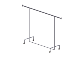 Exibidores 3D - Charriot com rodas 160cm