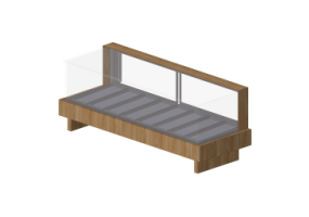 Vitrine exposition 3D - Comptoir frigo pour aliments