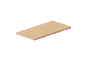 3D Hanging cabinets - Shelf top 50x25cm with squared edges