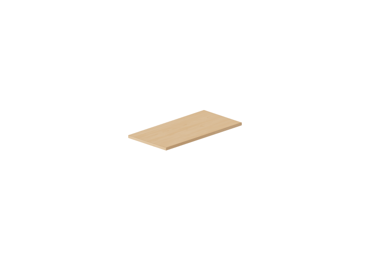 Armoires supérieures 3D - Plan étagère 70x35cm bord à... Armoires supérieures 3D - Plan étagère 70x35cm bord à...