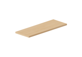 3D Hanging cabinets - Shelf top 100x20cm with squared edges