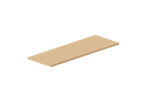 Armoires sup&eacute;rieures 3D - Plan &eacute;tag&egrave;re 100x35cm bord &agrave; equerre