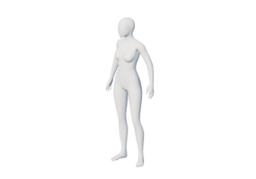 Acess&oacute;rios 3D - Manequim feminino nu